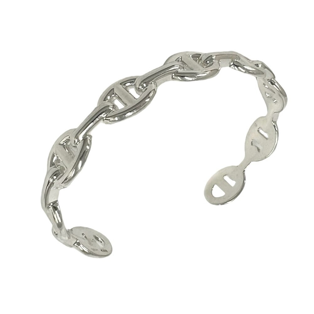 HERMES Hermes Enchainée Bangle, Sterling Silver 925, Accessory, Silver, 37389